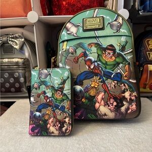 Marvel Loungefly Backpack and Wallet Set